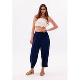 Genius Store Kadın Şalvar Cepli Ayrobin Şalvar Pantolon Ayarlanabilir Beli Lastikli Pantolon Kadın-Şalvar - Lacivert