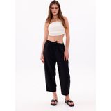 Genius Store Kadın Şalvar Cepli Ayrobin Şalvar Pantolon Ayarlanabilir Beli Lastikli Pantolon Kadın-Şalvar - Siyah
