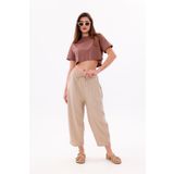 GENIUS STORE Kadın Şalvar Cepli Ayrobin Şalvar Pantolon Ayarlanabilir Beli Lastikli Pantolon KADIN-ŞALVAR