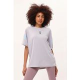 Genıus Store Kadın Spor Tişört Baskılı Fitness, Antrenman Fit - L - Gri
