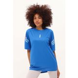 Genius Store Kadın Spor Tişört Baskılı Fitness, Antrenman Fit Mavi 2Xl