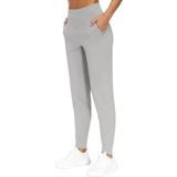 Genius Store Kadın Yüksek Bel Yoga Koşu Egzersiz Joggers Hafif Eşofman Altı Joger-Eşofman - Gri