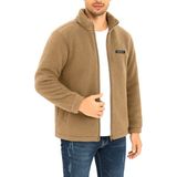 Genius Store Oversize Peluş Sweatshirt Erkek Polar Sweatshirt Erkek Sweatshirt Oversıze-Peluss - Bej - 2XL
