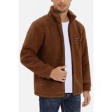 Genius Store Oversize Peluş Sweatshirt Erkek Polar Sweatshirt Erkek Sweatshirt Oversıze-Peluss - Kahverengi - XL
