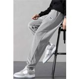 GENIUS STORE Polar Kumaş Oversize Gri Erkek Eşofman Altı Oversize Eşofman