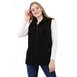 GENIUS STORE Store Kadın Polar Yelek Tam Fermuarlı Outdoor Spor Yelek 3 cepli