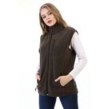 GENIUS STORE Store Kadın Polar Yelek Tam Fermuarlı Outdoor Spor Yelek 3cepli
