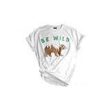 Genıus Store Unısex Baskılı Outdoor Tshirt Normal Kalıp Tişört (BE WILD AYI/M)