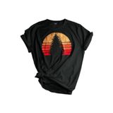 Genıus Store Unisex Baskılı Tişört Outdoor Normal Kalıp Tshirt (GÜNEŞ SİYAH, S)