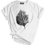 Genius Store Unisex Baskılı Tişört Outdoor Normal Kalıp Tshirt K.Yaprak Beyaz S