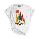 Genıus Store Unisex Baskılı Tişört Outdoor Normal Kalıp Tshirt (KIRMIZI AYI, L)