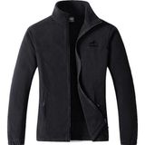 Genius Store Unisex Polar Tam Fermuarlı Outdoor Polar Ceket Tactical Polar Kadın-Erkek Polar Renkli-Tam Siyah M