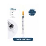 Genject 01 ml. , 3 Parçalı , 25G (0.51mm.), 25mm,Turuncu İğneli Şırınga, Aşı Enjektörü 1 Ad./Pkt.
