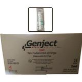 Genject - 2 ml 2 Parça Yeşil Kısa İğneli 16MM Veteriner Enjektörü - 250 Adet