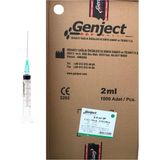 Genject - 2 ml 3parça 21G 0.80 x 38 mm Enjektör - 1000 Adet