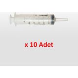 Genject Enjektör 50 ml (60 cc) Şeffaf İğnesiz Beslenme Enjektörü Kateter Şırınga - 10 Adet