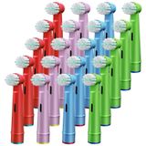 GENKENT 20 Adet Çocuk Diş Fırçası Başlığı Braun Oral B Çocuk Elektrikli Diş Fırçaları ile Uyumlu, Hassas için Ekstra Yumuşak Kıl