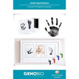 GenoBio #BebekAnı El Ayak İzi Set Fotoğraf Mürekkepsiz Baskı Kiti Çerçeve Sağlıklı 2 Kullanımlık Mürekkepsiz Baskı Hatıra