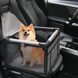 GENORTH Küçük ve Orta Köpekler için Köpek Araba Koltukları, Taşınabilir Yavru Köpek/Pet Araba Yükseltici Koltuk, Clip-On Tasma ve Mesh Pencere ile Pet Up 20 lbs'ye kadar