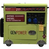 Genpower Gdg 9500 Ec Oto Model 8,8 Kva, Otomatik Dizel, Ses Izolasyon Kabinli, Transfer Panolu ,tekerlekli, Monofaze Portatif Jeneratör