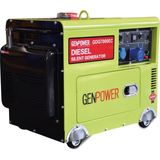 Genpower Marka Gdg 7000 Ec Oto Model 7 Kva ,ses Izolasyon Kabinli,transfer Panolu, Otomatik, Tekerlekli Portatif Monofaze Jeneratör