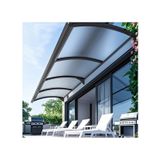 Genérico Dış Mekan için Şeffaf Tente – Polikarbonat Gölgelik, pencere ve verandalar için – 100 x 200 cm (39,4 x 79 inç) veranda barınağı, bahçe koruması, örtü