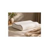 Gensco Ortopedik Lateks Yastık Boyun Destekli Ergonomik %100 Doğal 40X60X12/9 Beyaz Pamuklu Kılıf