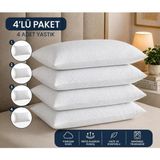 Gensco Sıvı Geçirmez Yastık Alezi 4'lü Paket Fermuarlı Yastık Koruyucu 50X70 cm - 50 x 70 cm - Beyaz