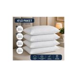 Gensco Yastık Alezi Sıvı Geçirmez Fermuarlı 4'Lü Paket Jakar Kumaş 50X70 Beyaz