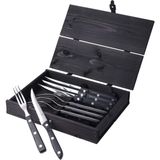 Gense Old Farmer Black Steak Çatal, Bıçak Takımı 8 Parça - 18/8 Paslanmaz Çelik