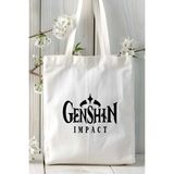 Genshin Impact Mobil Oyun Baskılı Bez Çanta Omuz Çantası Kişiye Özel Model 1