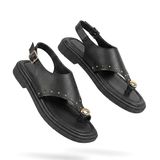 Genta Exclusive Siyah Parmak Arası Kadın Sandalet