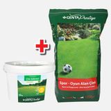 Genta Prestige Genel Bakım Çim Gübresi 10 Kg ve Genta Prestige Spor Oyun Alan Çim Tohumu 10 Kg 2'li Set