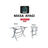 GENTAŞ Dogant 70x120 ve 80x140 Katlanır Metal Masa Ayağı, Beyaz