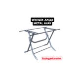 GENTAŞ Werzalit Ahşap Metal Katlanabilir Masa Ayağı, 70x120 cm, Beyaz