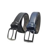 GENUINE LEATHER COMPANY EDS 2'Li Erkek Klasik Kemer (SİYAH-LACİVERT, 130)