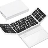 Geodmaer Büyük Touchpad Katlanabilir Bluetooth Klavye Black-White