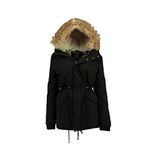 Geographical Norway Ampuria Bayan Ceket Parka Ceket Kadın Kadın WQ833F/GN (Siyah, XL)