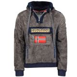 Geographical Norway Gymclass Sherco Men - Kapüşonlu Sweatshirt ve Kanguru Çanta Erkekler için Logo Sweatshirt - Erkekler için - Sweat Shirt Hoody uzun kollu, koyu gri, L