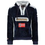 Geographical Norway Gymclass Sherco Men - Kapüşonlu Sweatshirt ve Kanguru Cepli Erkekler için - Erkekler için Logo Sweatshirt - Uzun Kollu Sweat Shirt, koyu mavi, XXL