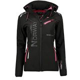 Geographical Norway REINE BELL Kadın - Softshell kadın kışlık montu - Kadınlar için kapüşonlu polar mont - Uzun kollu, su geçirmez giyim/mont, parka mont (XL)