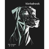 Geometric Dog Notebook, Composition, Matte Finish, Paperback: Organize your ideas into action, Tool for Writing