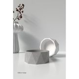 Geometrik Beton Saksı ve Mumluk Silikon Kalıp K16 - Beton Mumluk Silikon Kalıp 12 x 5 cm - Beyaz - Adet