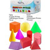 Geometrik Cisimler Ve Şekiller 1 Paket Matematik Ders Materyali 10 Parça Prizma Küp Silindir Küp Koni Üçgen Piramit
