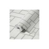 Geometrik Desen Duvar Kağıdı - Roka 23108-1, Açık, Gri, Elyaf Taban (Non-Woven) - 16.5 M2