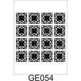 Geometrik Desenler Stencil Şablon (25x25) GE-054