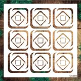 Geometrik Desenler Stencil Şablon (25x25) GE-080
