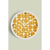 Geometrik Desenli Modern Duvar Saati - 25cm - Önü Camlı Beyaz Kasa - Sessiz Mekanizma, JH0545S25BKP