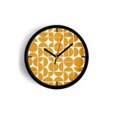 Geometrik Desenli Modern Duvar Saati - 30cm - Önü Camlı Siyah Kasa - Sessiz Mekanizma, JH0545S30SKP