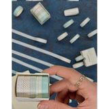 Geometrik Desenli Retro 5'li Washi Bant Set (5 * 2m) /washi Tape/masking Tape/desenli Bant/bullet Journal/defter Süsleme - 41 Delft Blue